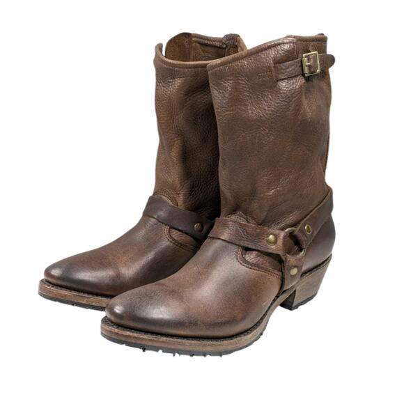 Vintage Shoe Company Eliza Slouch Harness Boots EUC $328 Size 8.5M   S3187 - Picture 3 of 12